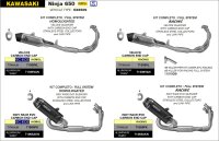 ARROW VELOCE Aluminium schwarz KAWASAKI NINJA 650 24-