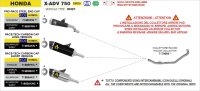 ARROW Pro-Race Edelstahl schwarz HONDA X-ADV 750 2025-