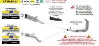 ARROW Pro-Race Edelstahl schwarz KAWASAKI Z 900 2025