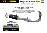 ARROW Veloce Aluminium schwarz Racing TRIMPH Daytona 660...