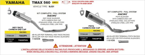 ARROW  Indy Race Yamaha TMAX 560 2025