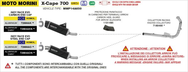 ARROW  Indy Race EVO Moto Morini X-CAPE 700 2025