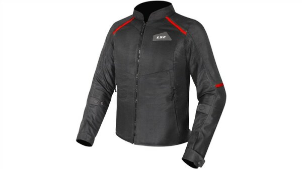 JACKE LS2 BREEZE HERREN SCHWARZ/ROT