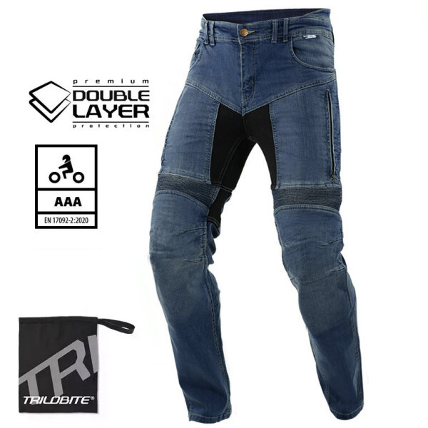 Trilobite Jeans Parado Doublelayer CE AAA Herren blau, Slim Fit -