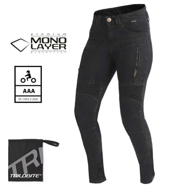 Trilobite Jeans Parado Monolayer CE AAA Damen schwarz, Slim Fit -