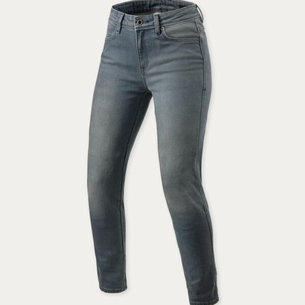 REVIT!  Marley Ladies SK Jeans Damen Mittelgrau Used L32