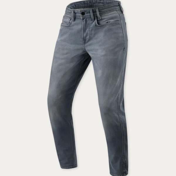 REVIT!  Keegan Tapered Jeans Herren Mittelgrau Used L32