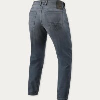 REVIT!  Keegan Tapered Jeans Herren Mittelgrau Used L34