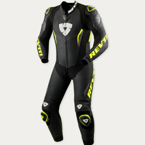 REVIT! Herren Einteilige Lederkombi Argon 3 Schwarz-Neon Gelb standard