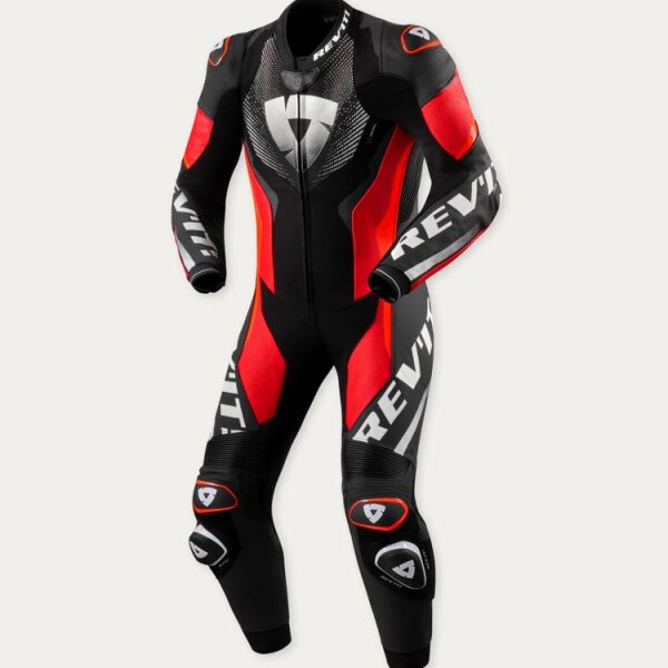 REVIT! Einteilige Lederkombi Herren Hyperspeed 3 Schwarz-Neon Rot standard
