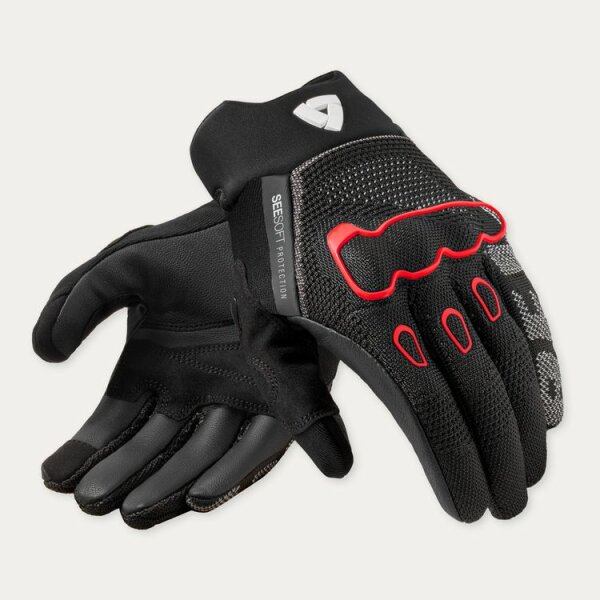 REVIT! Herren Handschuhe Hyperspeed 3 Schwarz-Neon Rot