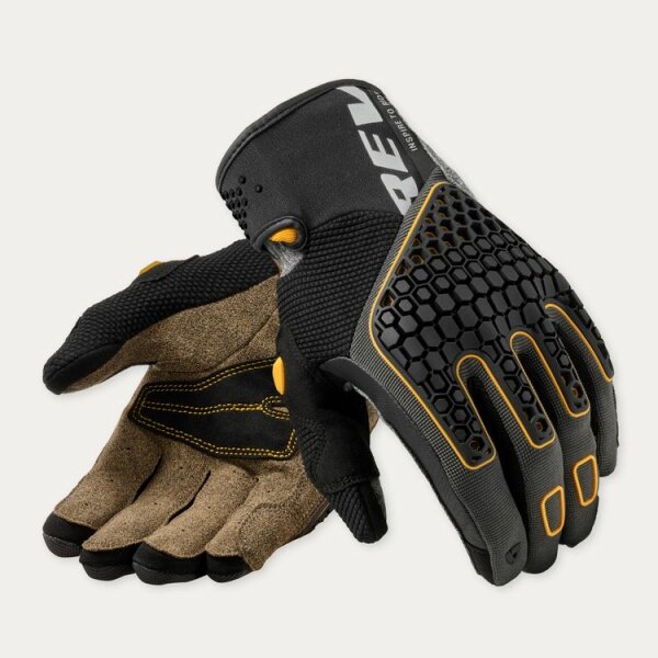 REVIT! Herren Handschuhe Mangrove 2 Schwarz-Ockergelb