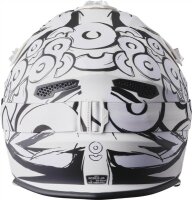 gms Motocrosshelm Fortis Graffi matt schwarz-weiss