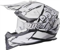 gms Motocrosshelm Fortis Graffi matt schwarz-weiss