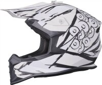gms Motocrosshelm Fortis Graffi matt schwarz-weiss