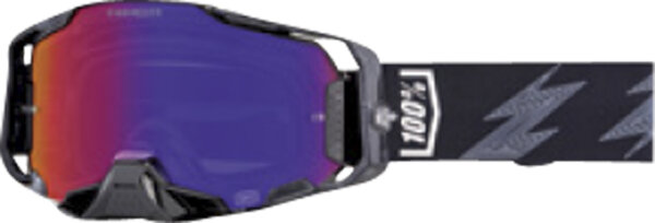100% Armega HIPER Goggle Crenshaw - Mirror Purple Lens schwarz