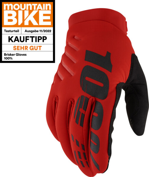 100% Brisker Gloves Red rot