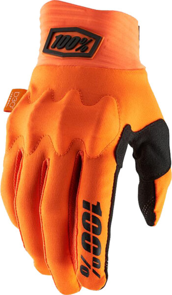 100% Handschuhe Cognito neon orange-schwarz