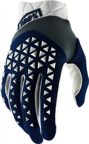 100% Airmatic Gloves blau-weiss
