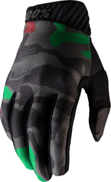 100% Ridefit Gloves - Green Camo
