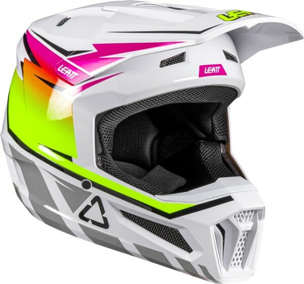Leatt Helmet Moto 2.5 V26 weiss-gelb-pink