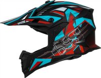 iXS Motocrosshelm iXS363 2.0 matt schwarz-petrol-rot