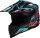 iXS Motocrosshelm iXS363 2.0 matt schwarz-petrol-rot