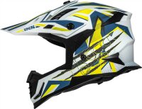 iXS Motocrosshelm iXS363 2.0 matt weiss-blau-gelb fluo