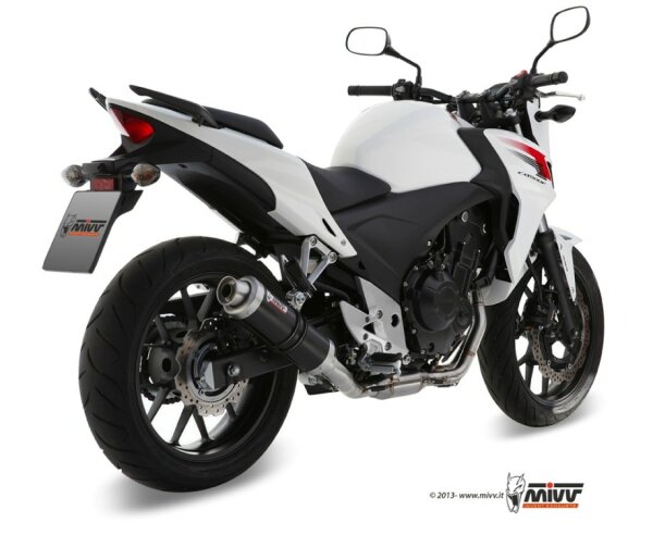 MIVV GP Edelstahl schwarz Honda CB 500 F-X 13-15 - CBR 500 R 13-15