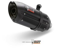 MIVV Suono Edelstahl schwarz Kawasaki Ninja 300 R 13-16 - Z 300 15-16