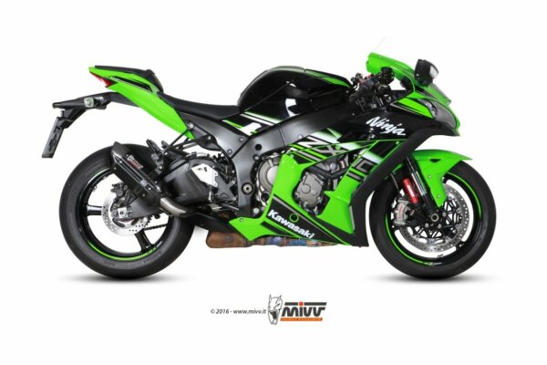 MIVV Suono Edelstahl schwarz KAWASAKI ZX-10 R-RR-SE 16-25