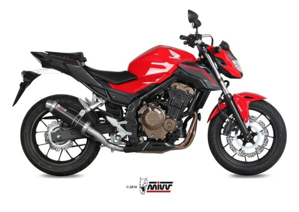 MIVV GP Edelstahl schwarz Honda CB 500 F 16-