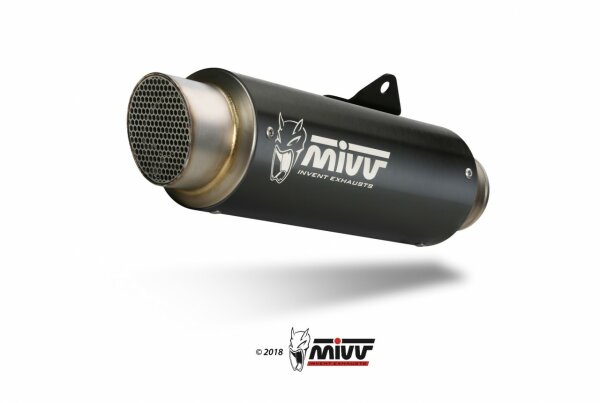 MIVV GPpro Edelstahl Schwarz KTM 125 DUKE 2017 >