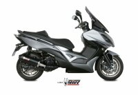 MIVV Oval Edelstahl Schwarz KYMCO XCITING 400 2013 >