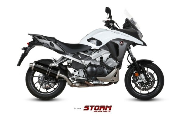 Storm by MIVV OVAL schwarz Honda Crossrunner 800 ´15/16