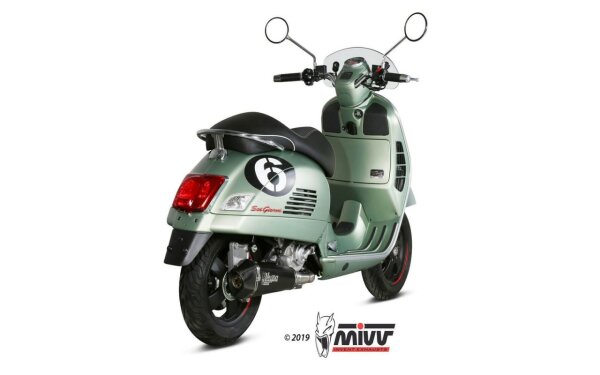MIVV Delta Race Edelstahl schwarz Piaggio Vespa GTS 300 08-20