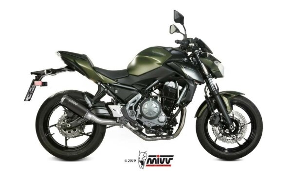 MIVV MK3 Edelstahl schwarz KAWASAKI Z650-Ninja 650 17-23