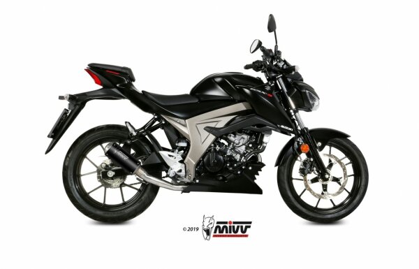 MIVV MK3 Edelstahl Schwarz SUZUKI GSX-R 125 2017 >