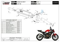 MIVV Suono Edelstahl schwarz HONDA CB 500 F 19-22