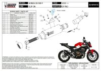MIVV GPpro Edelstahl schwarz HONDA CB 500 F 19-22