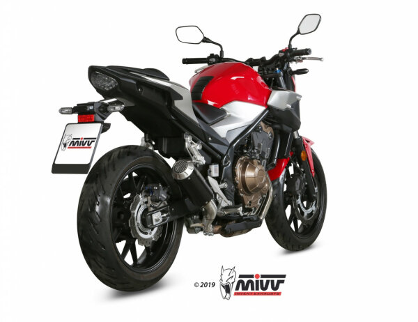 MIVV MK3 Edelstahl schwarz HONDA CB 500 F 19-22