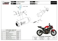 MIVV MK3 Edelstahl schwarz HONDA CB 500 F 19-22