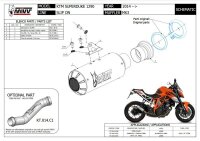 MIVV MK3 Edelstahl KTM 1290 SUPERDUKE 2014 > 2019