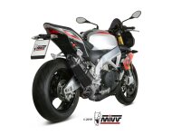 MIVV SPEED EDGE Edelstahl schwarz APRILIA TUONO V4 1100 18-20