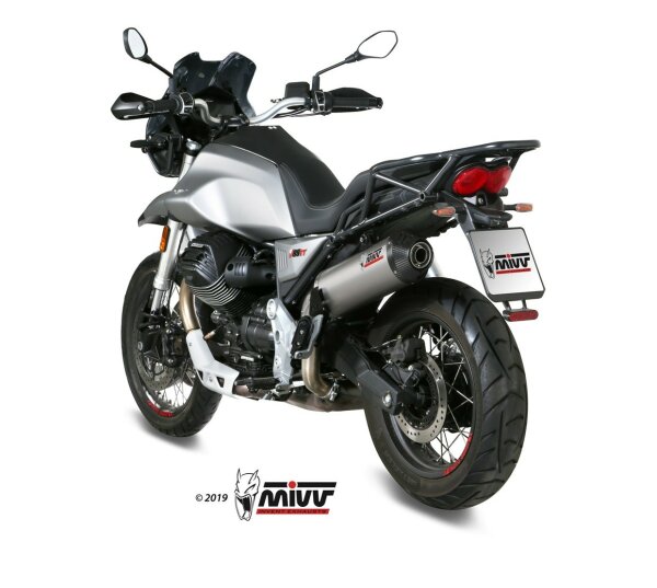 MIVV OVAL Carbon mit Carbonendkappe MOTO GUZZI V85 TT 19-22