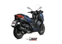 MIVV Mover Edelstahl schwarz inkl. Kat Yamaha X-Max 400 17-21