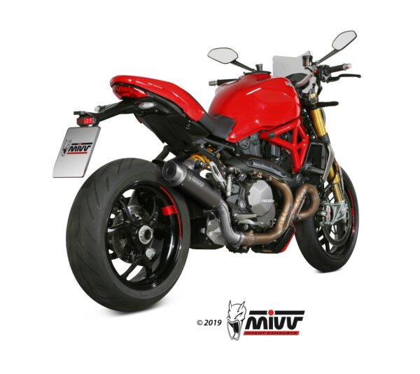 MIVV GPpro mit Kat STEEL BLACK DUCATI MONSTER 821/1200 17-21