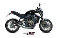 MIVV GPPro Edelstahl schwarz mit Kat Honda CBR 650 R19-23-Honda CB 650 R 19-23