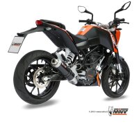 MIVV GP Edelstahl schwarz KTM 125 Duke 11-16 - KTM 200 Duke 12-14