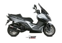 MIVV Oval Edelstahl Schwarz KYMCO XCITING 400 2013 >